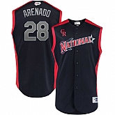 Youth National League 28 Nolan Arenado Navy 2019 MLB All Star Game Workout Player Jersey Dzhi,baseball caps,new era cap wholesale,wholesale hats